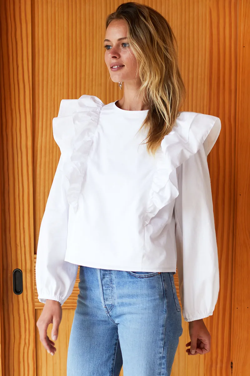 Filipa Blouse - White Poplin sold by Emerson Fry product image thumbnail 5