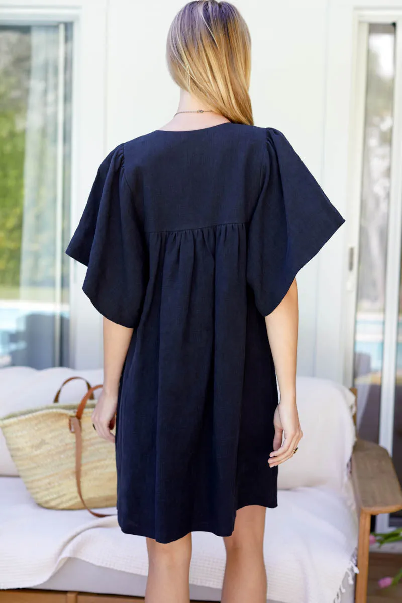Marion Button Dress - Black sold by Emerson Fry product image thumbnail 4