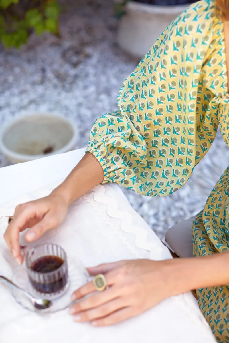 Santiago 2 Long Sleeve Dress - Little Frances Celadon Organic sold by Emerson Fry product image thumbnail 4