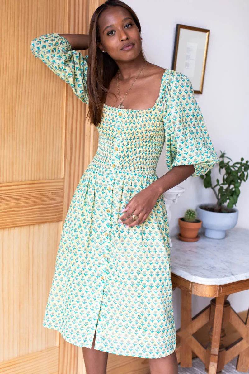 Santiago 2 Long Sleeve Dress - Little Frances Celadon Organic sold by Emerson Fry product image thumbnail 2