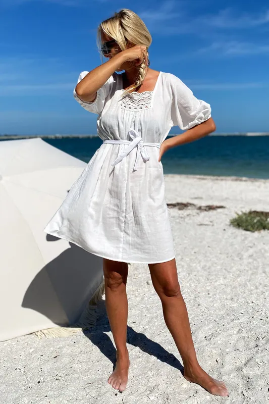 Rosemary Dress - White Organic made by Emerson Fry