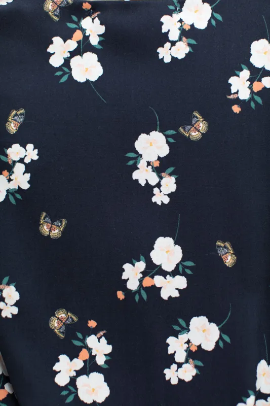 Juney Long Sleeve Dress - Butterflies Maritime sold by Emerson Fry