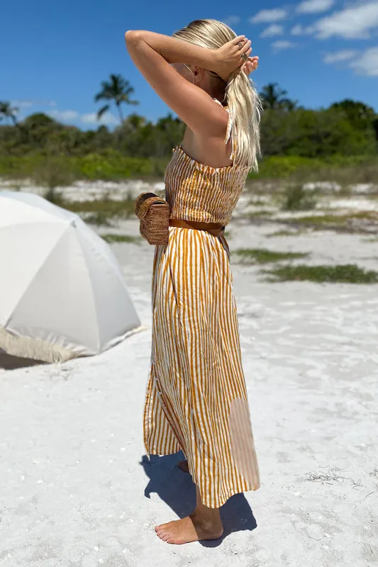 Santiago Sundress - Marigold Stripe sold by Emerson Fry
