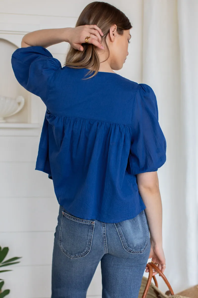 Embroidered Puff Isla Top - Limoges Organic sold by Emerson Fry product image thumbnail 3