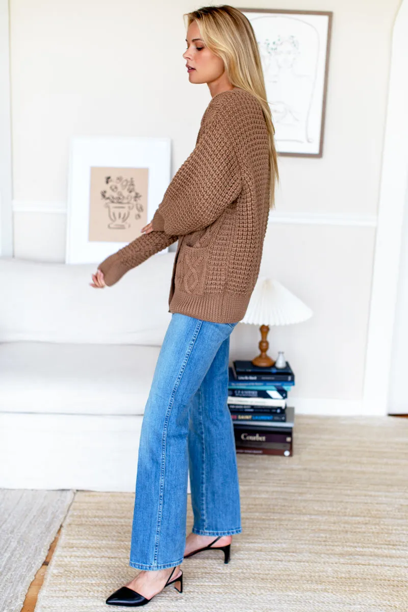 Cozy Cable Cardigan - Cocoa Alpaca sold by Emerson Fry product image thumbnail 2