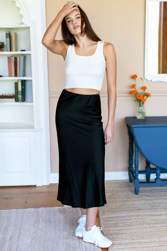 Bias Skirt - Jet Black sold by Emerson Fry