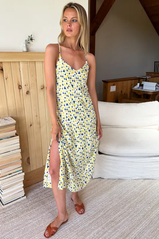 Front Seam Dress - Sand Castles Saffron sold by Emerson Fry
