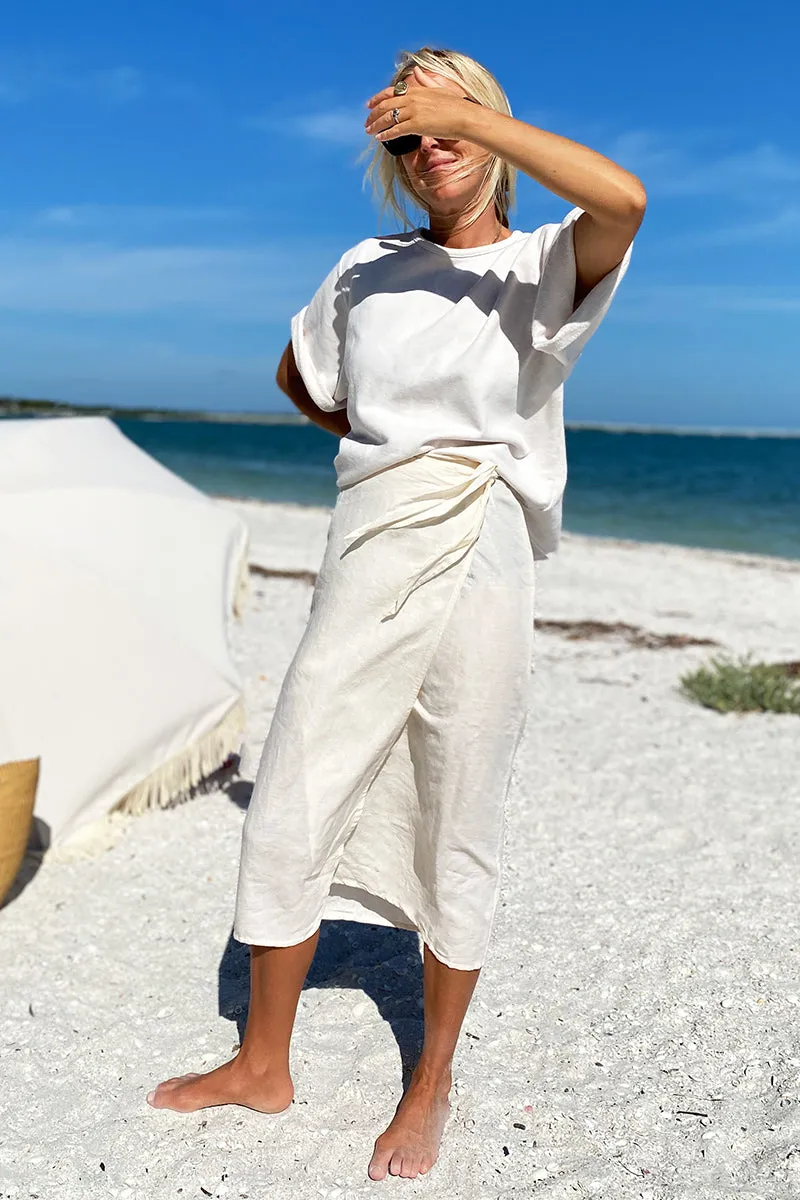 Tie Skirt - Salt Linen Organic sold by Emerson Fry product image thumbnail 3