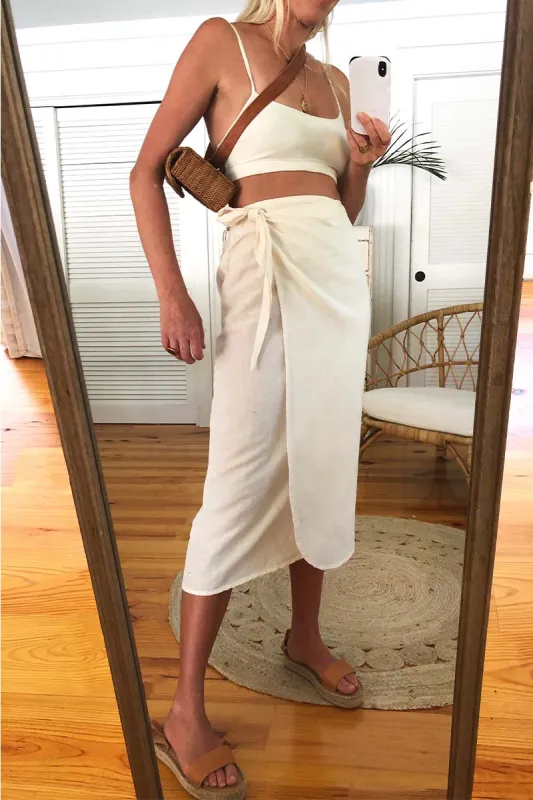 Tie Skirt - Salt Linen Organic made by Emerson Fry
