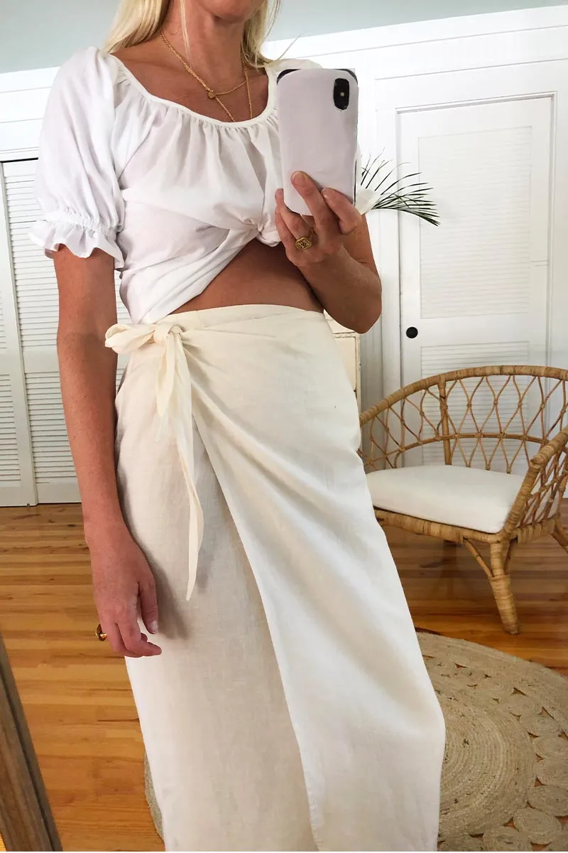 Tie Skirt - Salt Linen Organic sold by Emerson Fry product image thumbnail 2