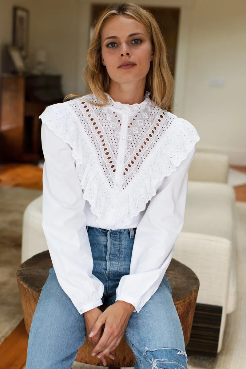 Victoria 2 Blouse - White Poplin sold by Emerson Fry product image thumbnail 2
