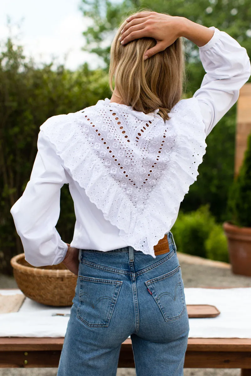 Victoria 2 Blouse - White Poplin sold by Emerson Fry product image thumbnail 3