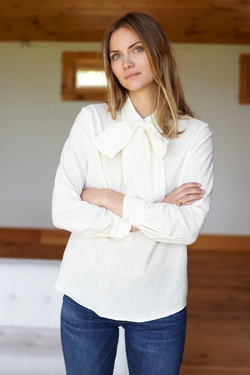 Ribbons Blouse - Ecru 2 Tie sold by Emerson Fry product image thumbnail 2