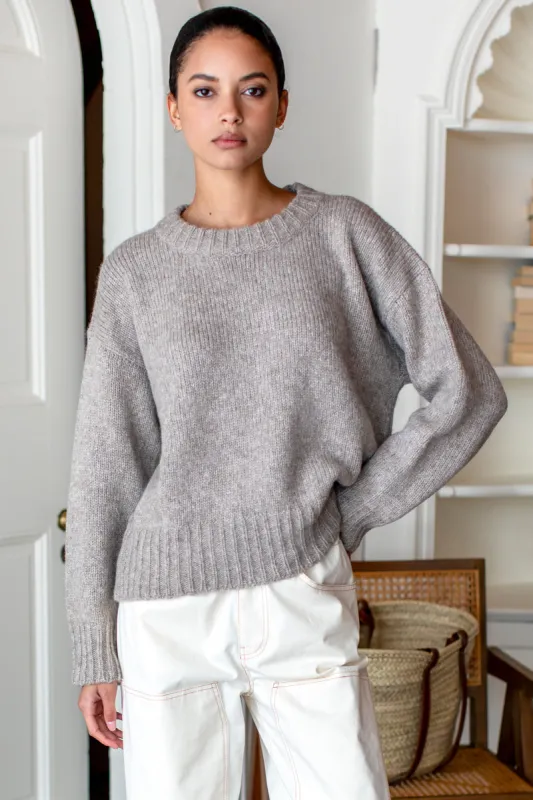 Cozy Sweater - Fog Grey Melange sold by Emerson Fry