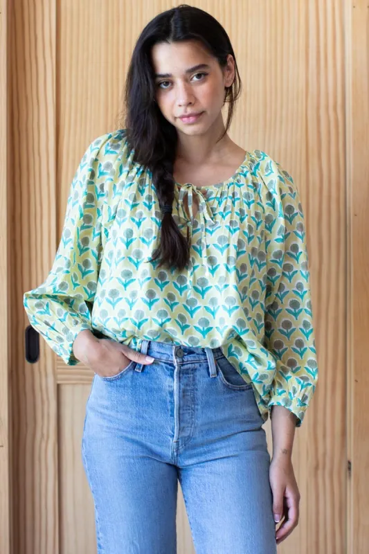Lucy Blouse - Frances Celadon Organic sold by Emerson Fry