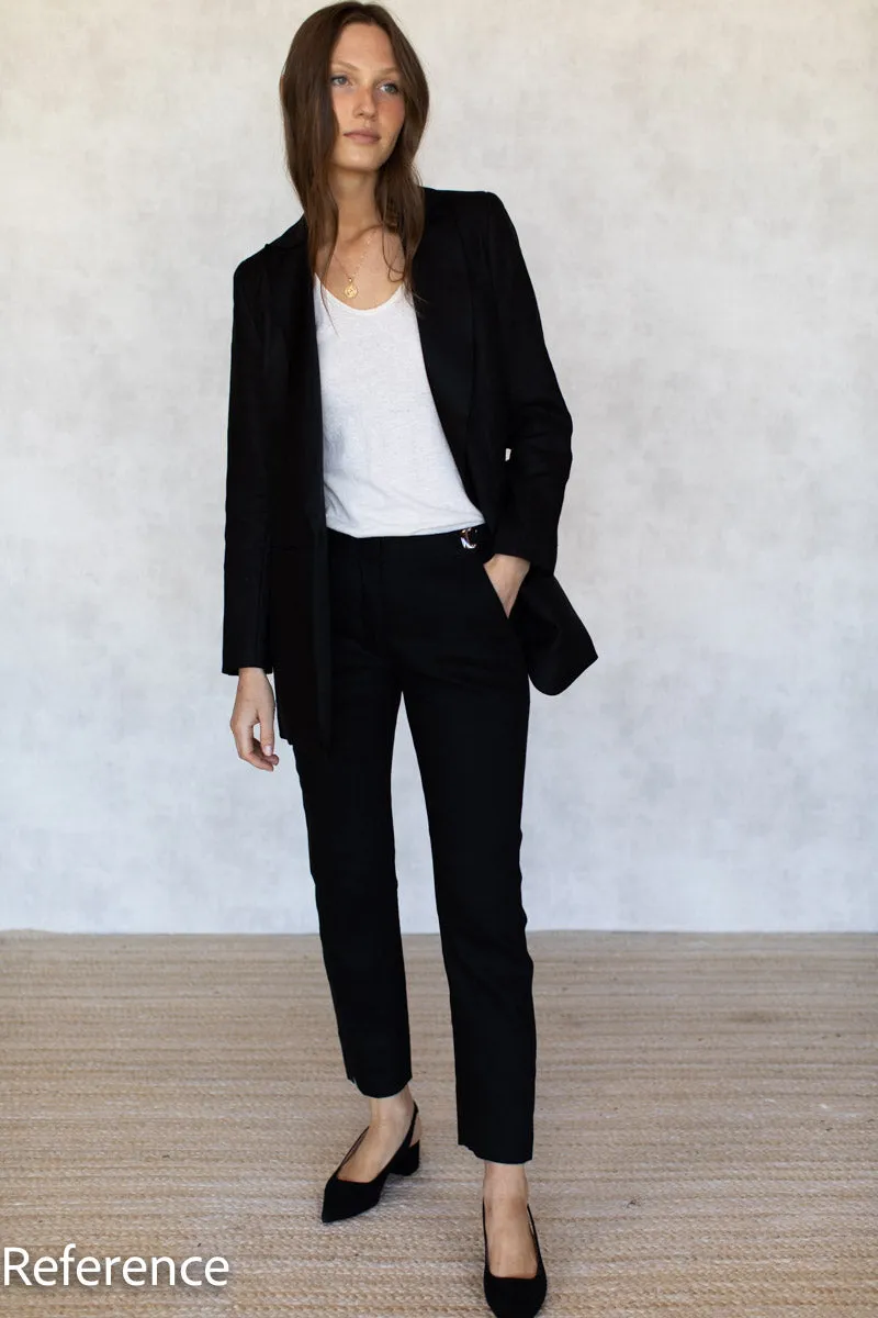 Pull Tab Ankle Pant - Black Linen sold by Emerson Fry product image thumbnail 2
