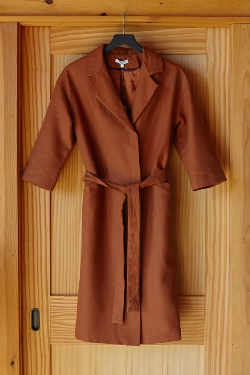 Drop Shoulder Coat - Sienna Linen sold by Emerson Fry product image thumbnail 5