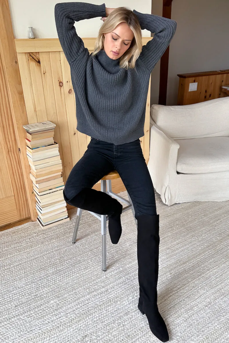 Over The Knee Boot - Black Suede - Imperfect sold by Emerson Fry product image thumbnail 2