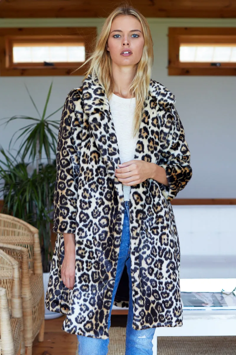 Vegan Leopard Coat - Leopard sold by Emerson Fry product image thumbnail 4