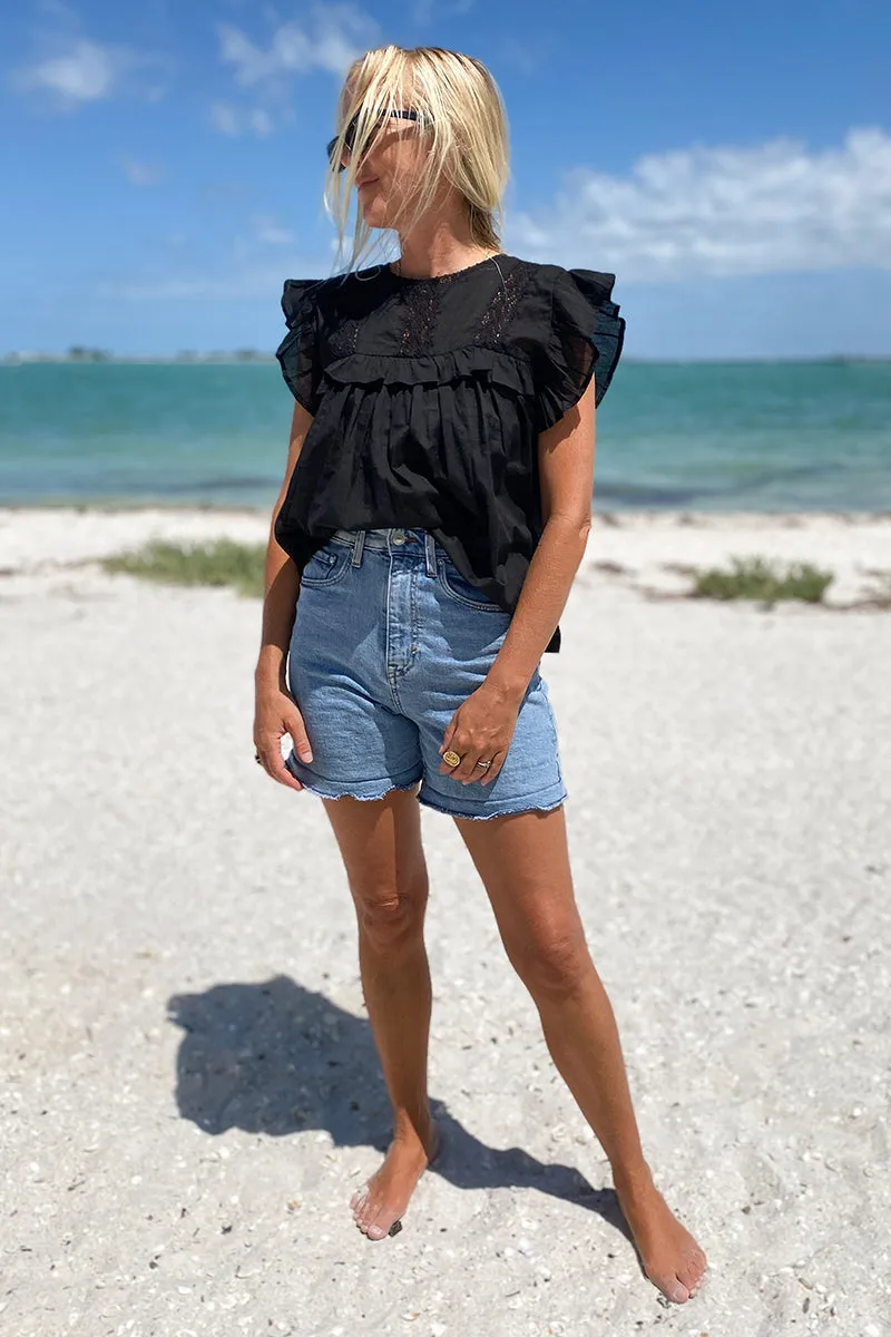 Bijou Blouse - Black Organic sold by Emerson Fry