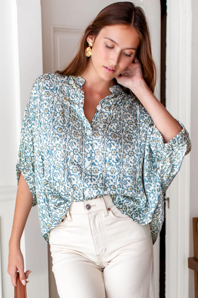 Mandarin Collar Top - Cypress sold by Emerson Fry product image thumbnail 4