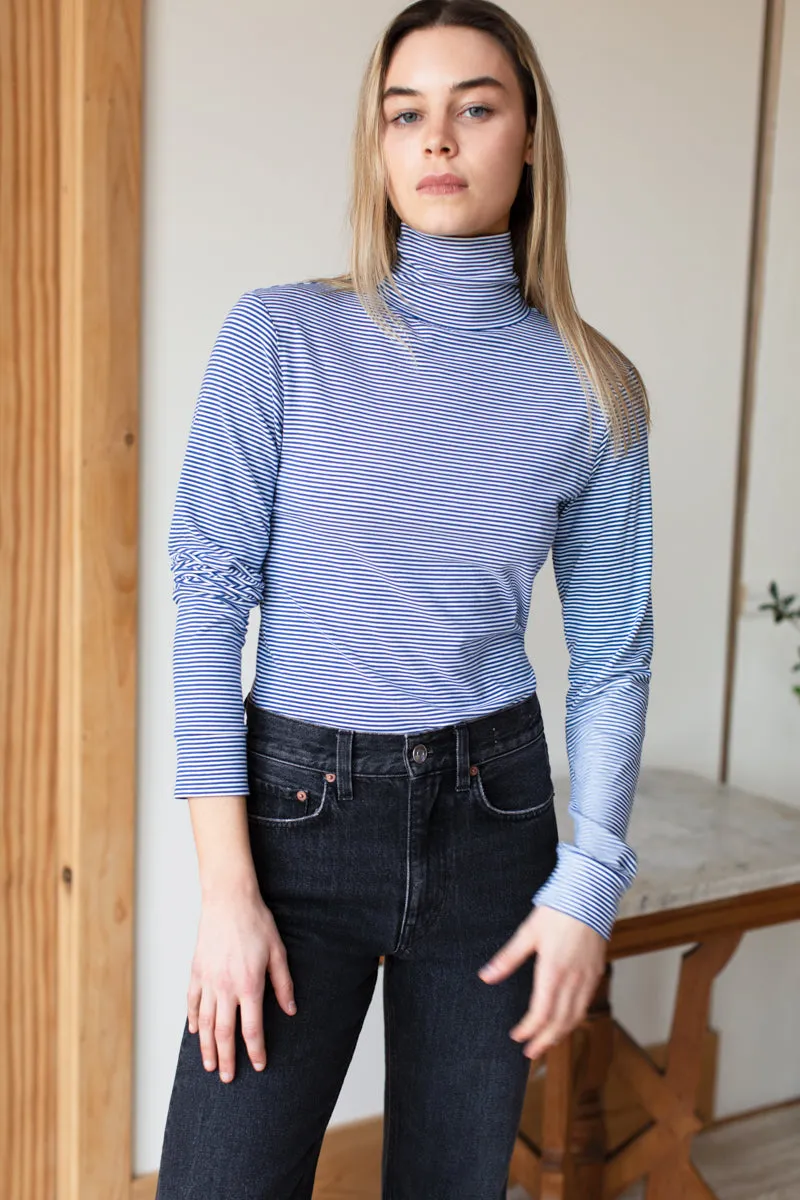 Little Turtleneck - Twilight + White Stripe Organic sold by Emerson Fry product image thumbnail 2