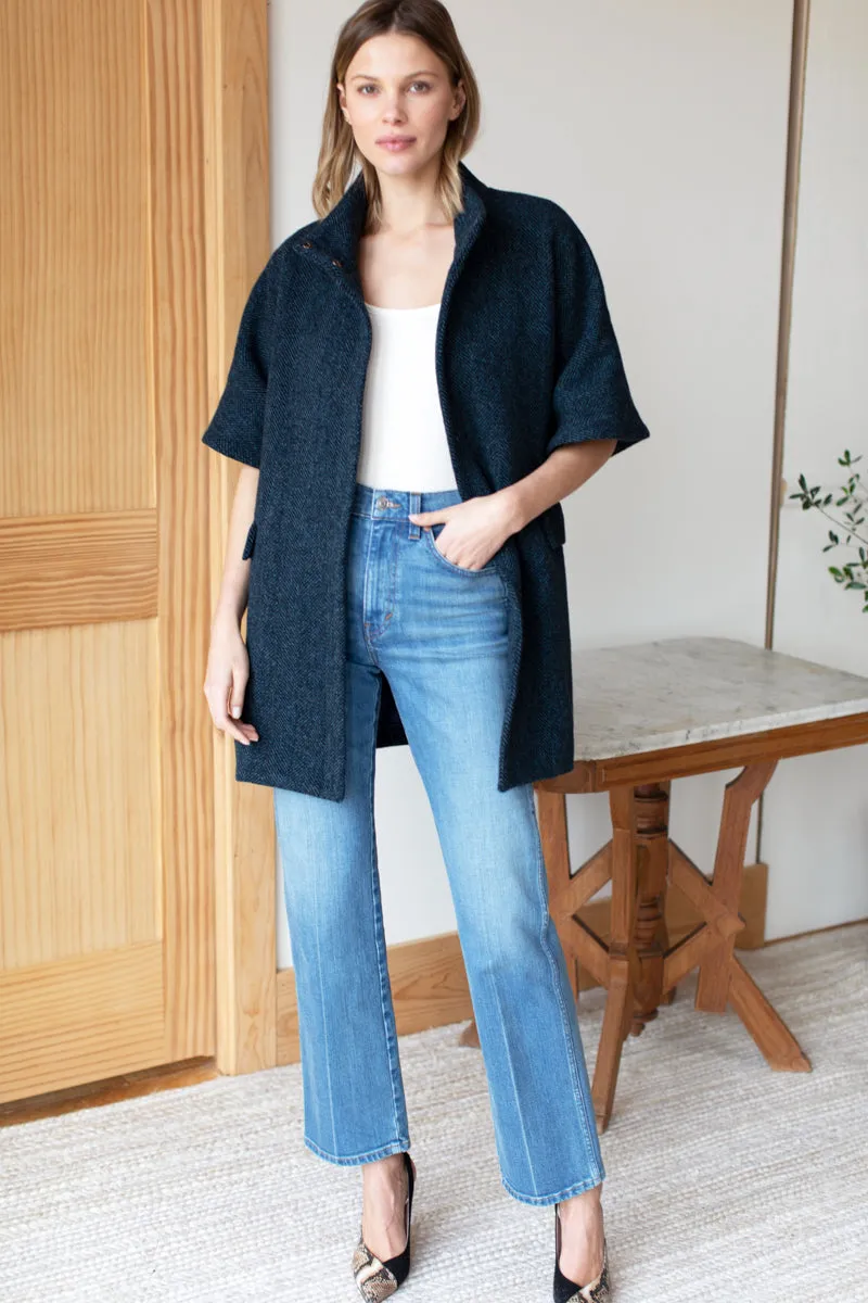 Layering Jacket - Blue Chevron Wool sold by Emerson Fry