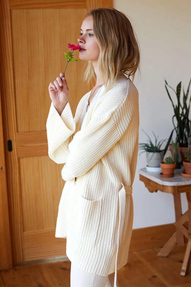 Organic Wrap Sweater Ribbed - Ivory sold by Emerson Fry product image thumbnail 3