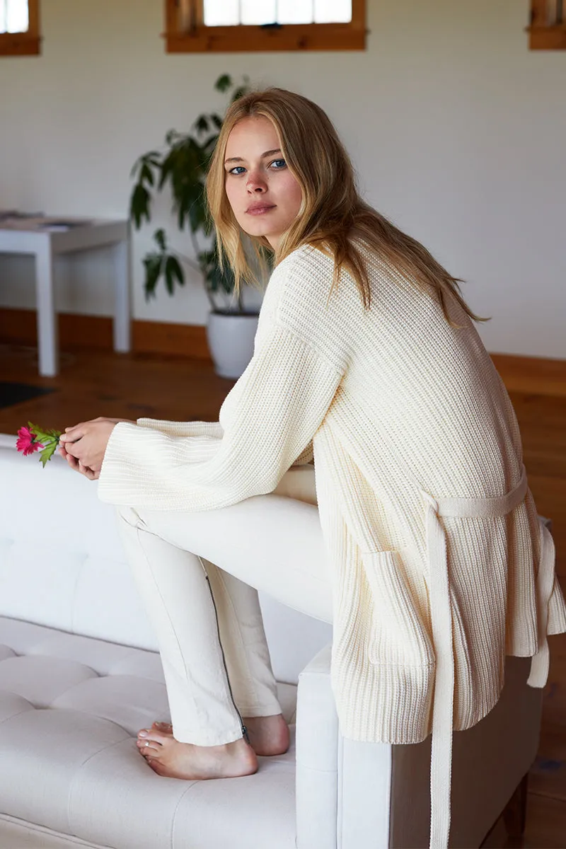 Organic Wrap Sweater Ribbed - Ivory sold by Emerson Fry product image thumbnail 5
