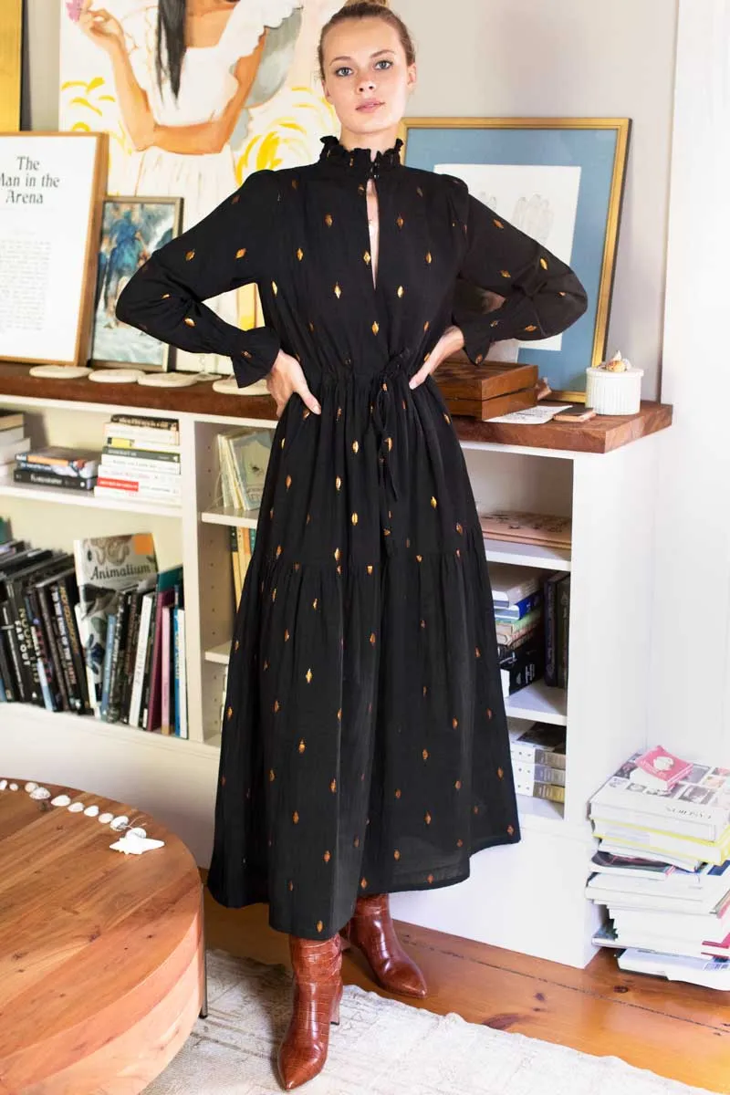 Lucybella Maxi Dress - Gold Leaf Black sold by Emerson Fry product image thumbnail 5