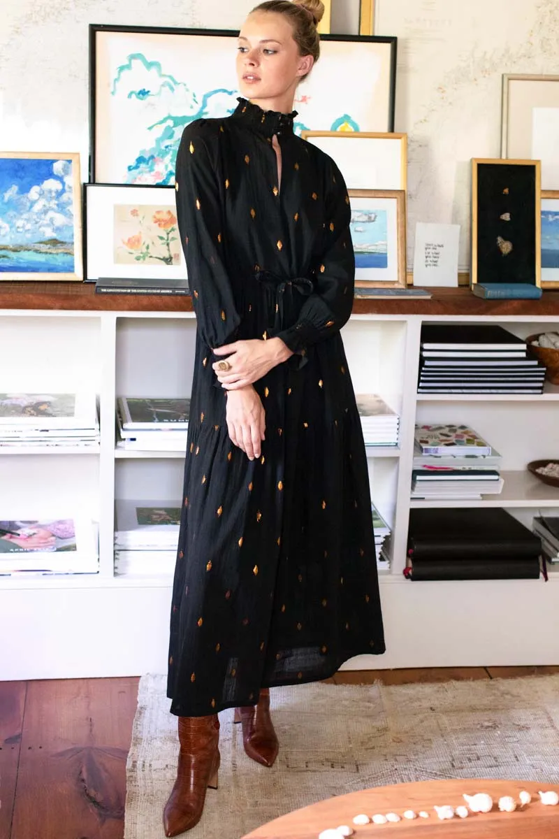 Lucybella Maxi Dress - Gold Leaf Black sold by Emerson Fry product image thumbnail 2