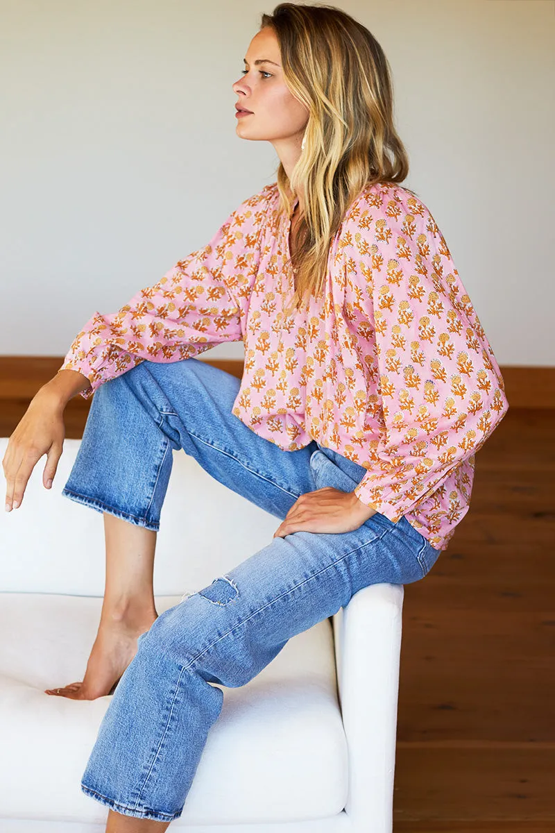 Olympia Shirt - Little Marigolds Pink Organic sold by Emerson Fry product image thumbnail 4