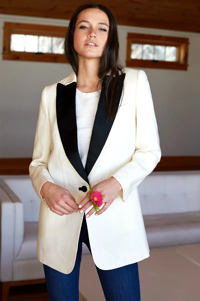 Wingtip 2 Dinner Jacket - Ivory Linen sold by Emerson Fry product image thumbnail 2