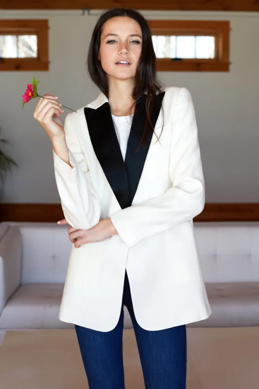 Wingtip 2 Dinner Jacket - Ivory Linen sold by Emerson Fry