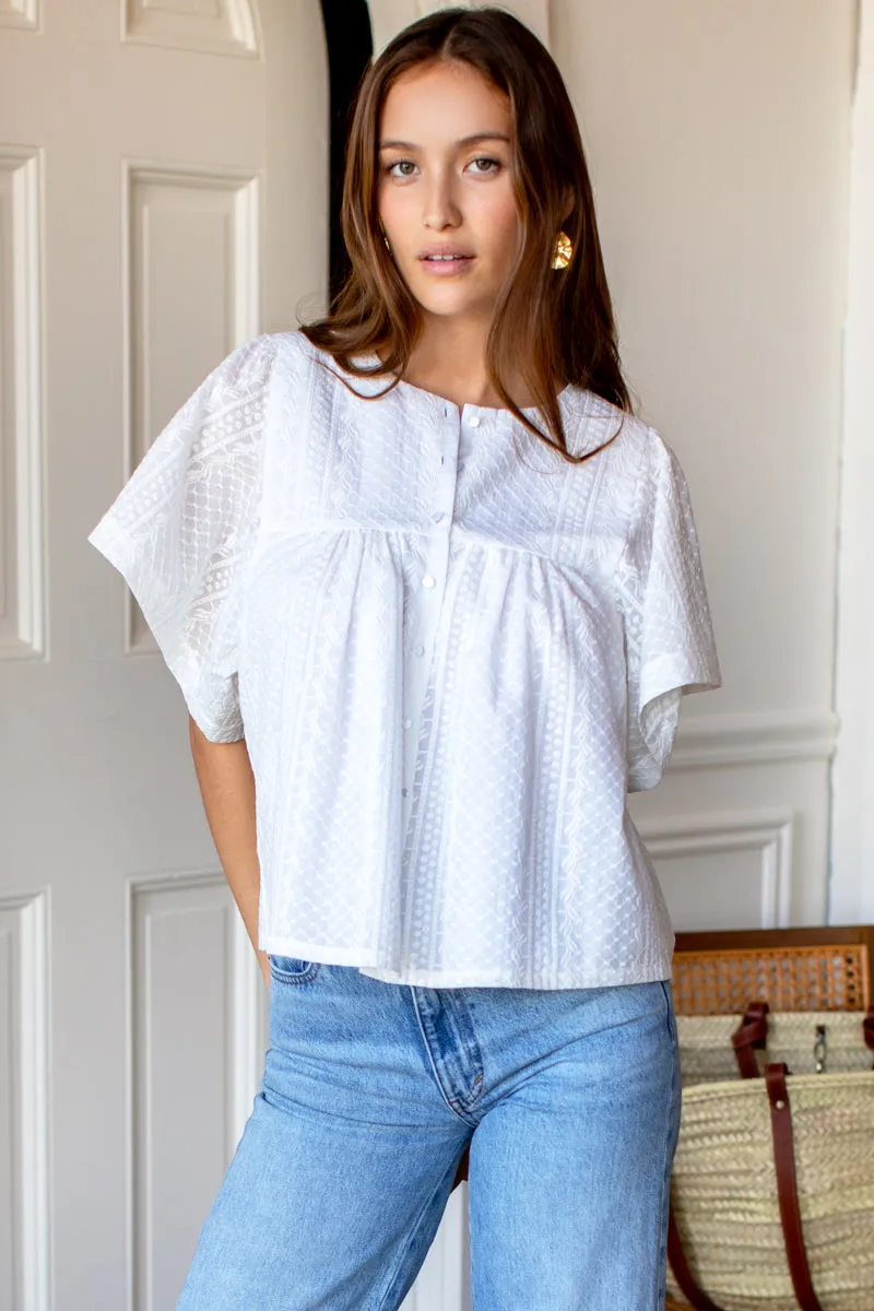 Marion Blouse - White Embroidered sold by Emerson Fry product image thumbnail 5