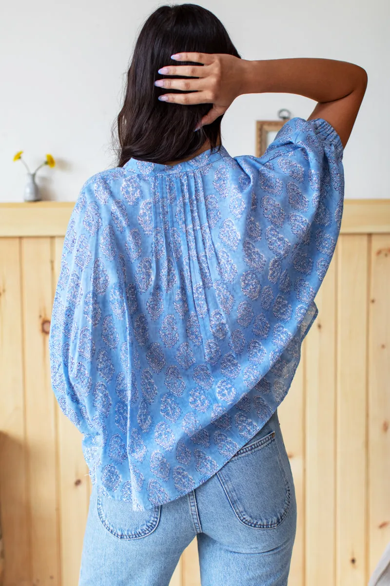 Mandarin Collar Top - Florence Mist Organic sold by Emerson Fry product image thumbnail 4