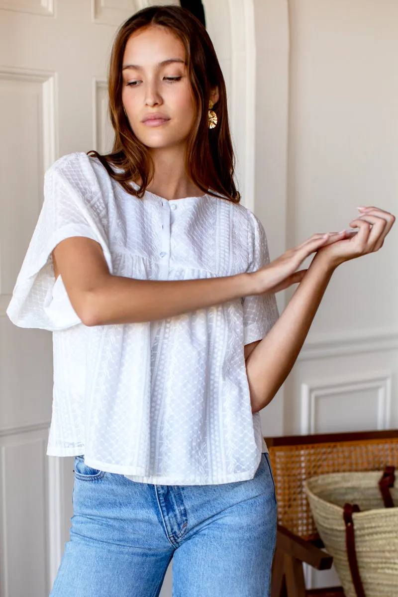 Marion Blouse - White Embroidered sold by Emerson Fry product image thumbnail 4