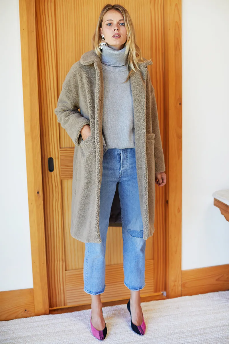 Midi Coat - Oak Sherpa sold by Emerson Fry product image thumbnail 4