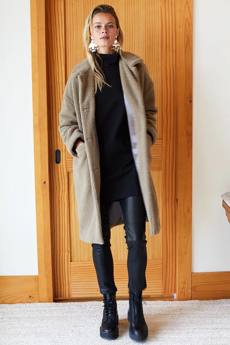 Midi Coat - Oak Sherpa sold by Emerson Fry