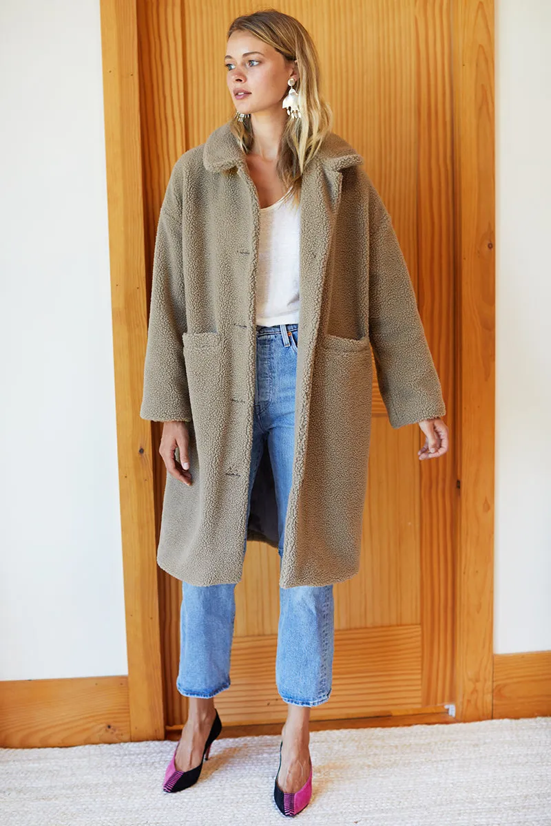 Midi Coat - Oak Sherpa sold by Emerson Fry product image thumbnail 5
