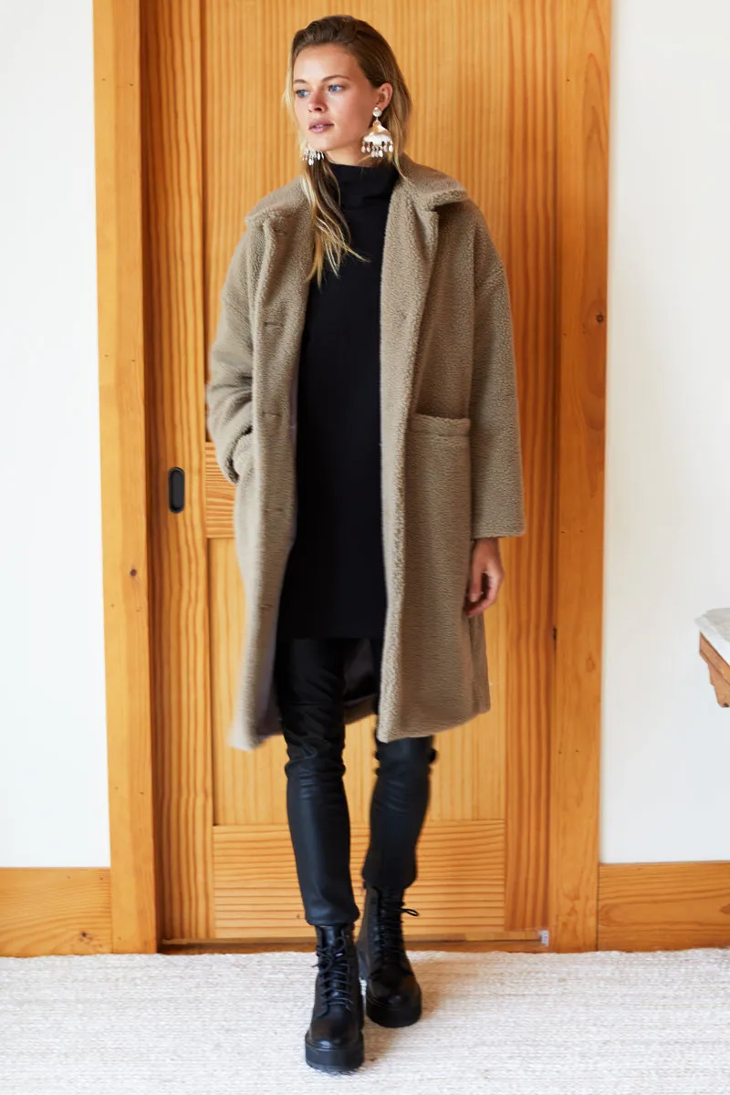 Midi Coat - Oak Sherpa sold by Emerson Fry product image thumbnail 2