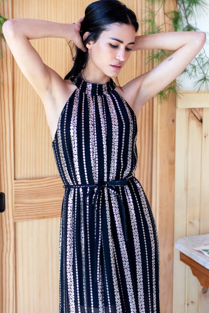 Pandora Maxi Dress - Black Lurex sold by Emerson Fry product image thumbnail 2