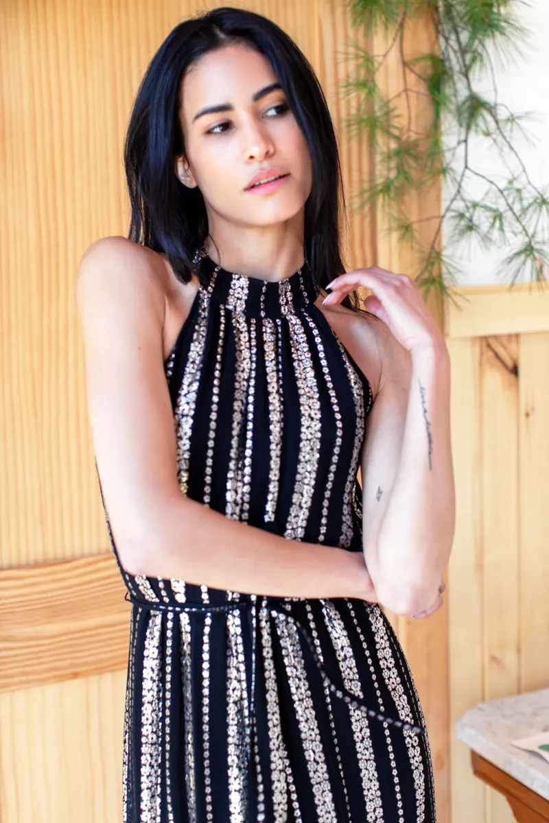 Pandora Maxi Dress - Black Lurex sold by Emerson Fry product image thumbnail 4