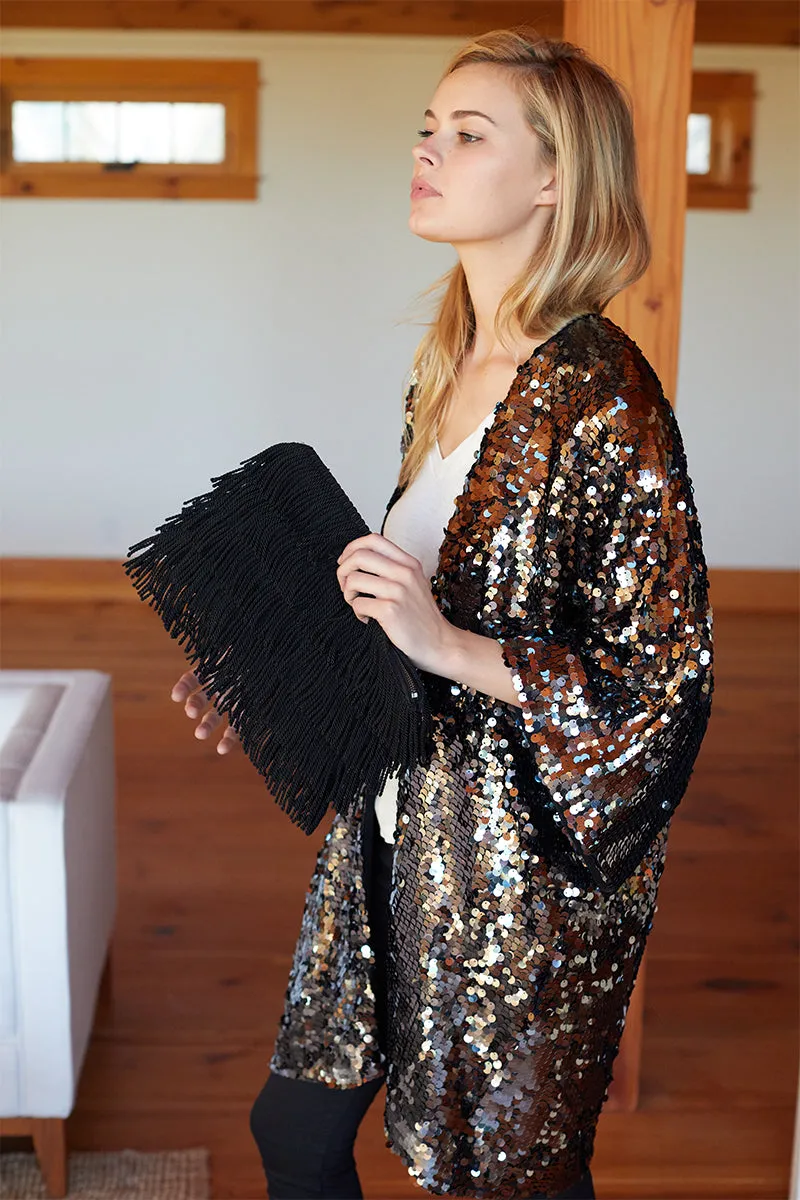 Fringe Clutch - Black sold by Emerson Fry product image thumbnail 2