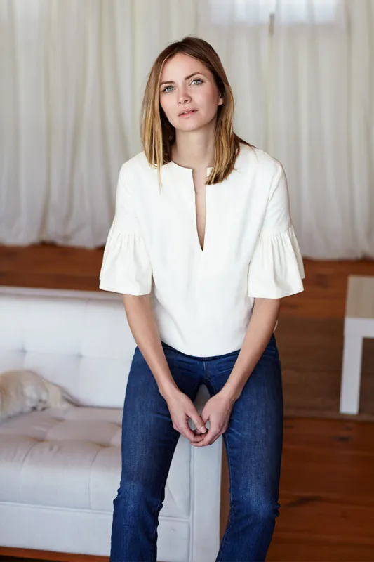 Mod Ruffle Top - Ivory made by Emerson Fry