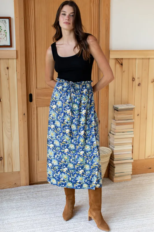 Drawstring Skirt - Pincushion Flower Satin sold by Emerson Fry