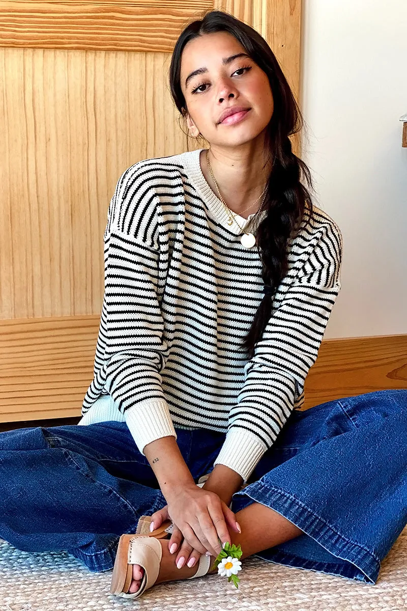 Carolyn Sweater - Black Stripe Organic sold by Emerson Fry product image thumbnail 3