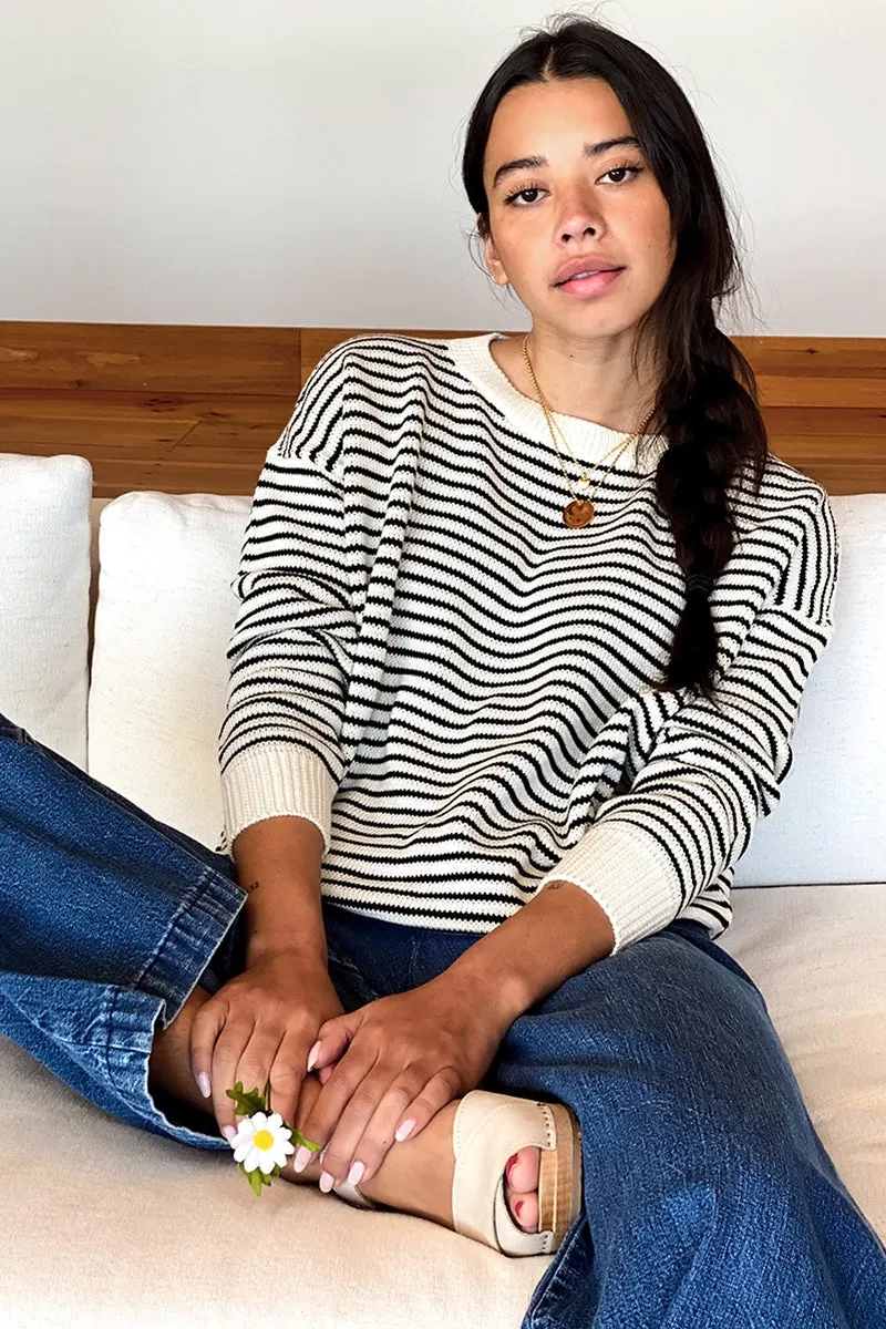 Carolyn Sweater - Black Stripe Organic sold by Emerson Fry product image thumbnail 4