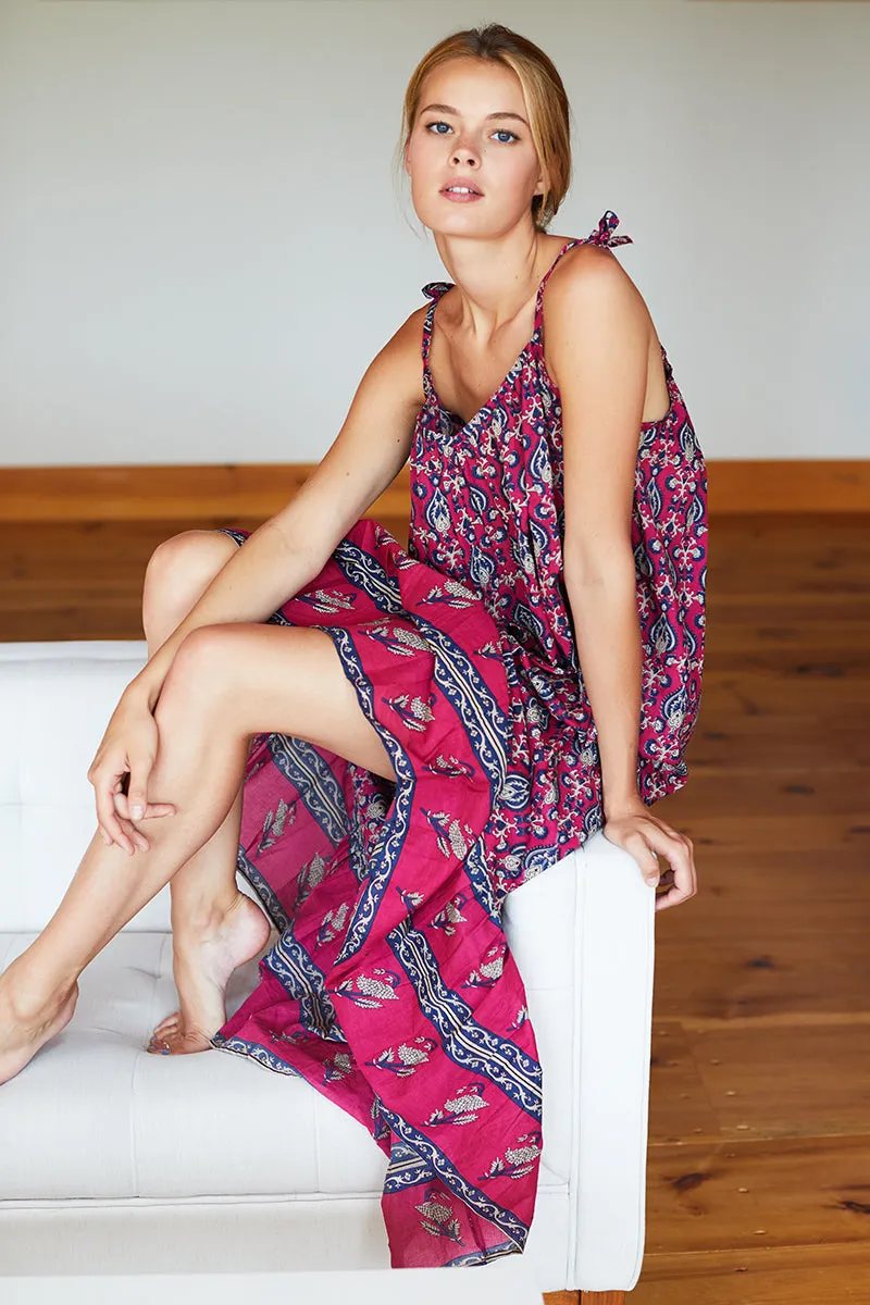 Olivia Dress - Pink Indigo sold by Emerson Fry