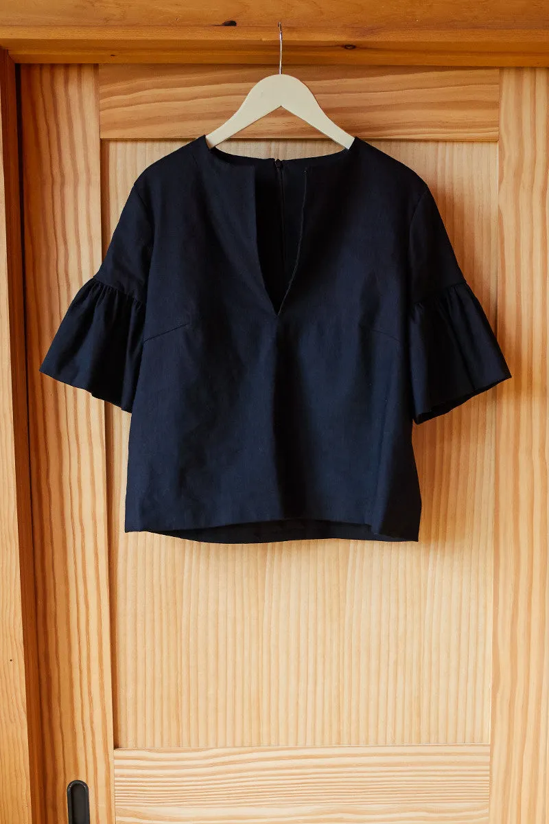 Mod Ruffle Top - Black sold by Emerson Fry product image thumbnail 3